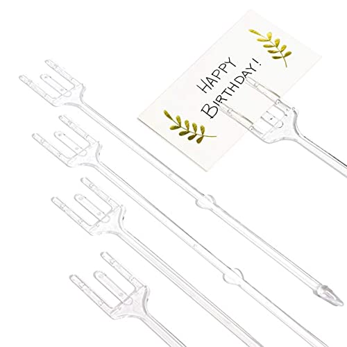 Image of Oasis Stick Card Holder, Plastic Straight Head Card Holder, For Holding Wishing & Visitng Cards, For Floral Arrangement, Floral Bouquet, Table Decoration (24cm, 4405-100nos)
