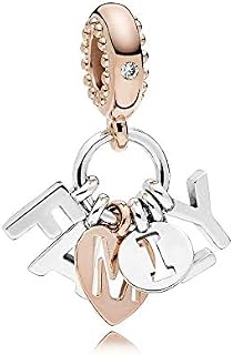 FGT Women Sterling Silver Heart Family Charm for Bracelets Necklaces Pendants Dangle Gift for Mum Girls Auntie Granddaughter Daughter Wife Girlfriend Family Sisters Birthday Mothers Day Valentine