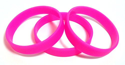 Image of TheAwristocrat 1 Dozen (12) Multi-Pack Blank Rubber Wristbands Silicone Bracelets - Select from a Variety of Colors