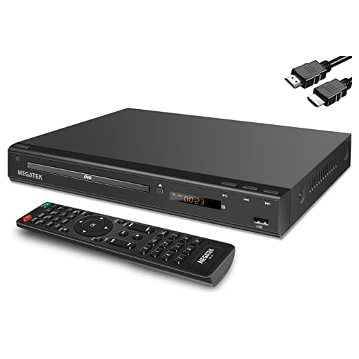 Megatek DVD Player for TV HDMI Full HD 1080p Upscaling, All-Region DVDs, Multi Formats, DivX, MP4, MP3, USB, PAL/NTSC, AV Out, Digital Audio, Metal Case Compact Design, Remote & HDMI Cable, 100-240V