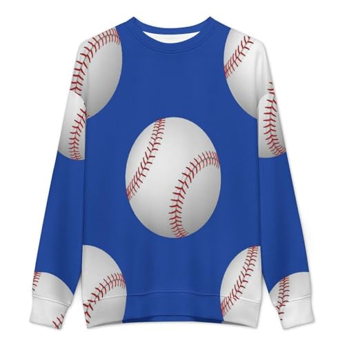 MoBlinko Baseball Bat and Ball Mens Sweater Crewneck Sweater Lightweight Sweaters for Men Long Sleeve Pullover2