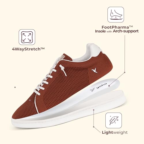 Image of YOHO Wind Sneakers for Men | Stylish Casual Shoes with Elastic Laces | Comfortable, Stretchable & Ultra-Lightweight | Premium Breathable Mesh Fabric