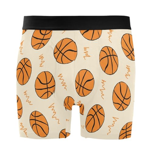 Men's Basketball Boxer Briefs Soft Comfort Sports Underwear S-XXL