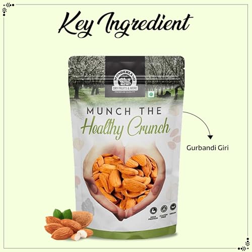 Image of Wonderland Foods 1Kg Premium Gurbandi Almond (Badam) Pouch | Dry Fruits