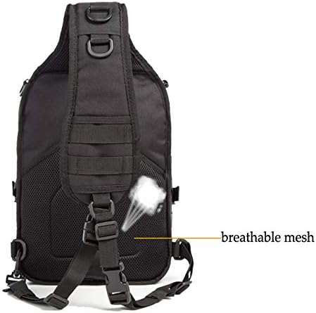 SHELCUP EDC Sling Bag Pack, Rover Shoulder Molle Backpack, with USA Flag Patch