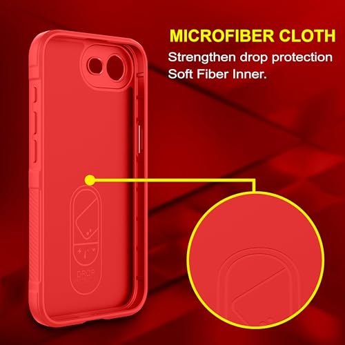 Image of Zapcase Back Case Cover for iPhone 16e | Compatible for iPhone 16e Back Cover | Liquid Silicon Magic Case with Camera Protection | Red
