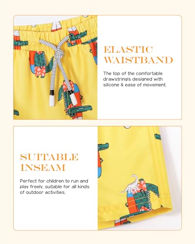 Image of SURF CUZ Surfcuz Little Boys Swim Trunks UPF 50+ Toddler Beach Shorts Swimsuit Kids Quick Dry Swimwear