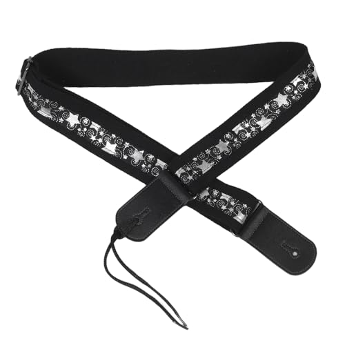 HIAKDOFT Verstellbarer Gitarrengurt Sternenmuster 122cm Breiter...