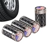 Zyntora Reifen Luft Ventilkappe,Dichte Metall Fahrzeugzubehör | Ventildeckel Für Auto LKW Motorroller SUV Motorrad | Für LKW Limousine SUV Motorrad Fahrrad Roller Fahrzeug Automobilmodifikation