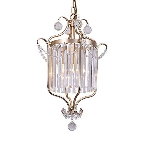 Lustre américain en cristal et métal noble pour entrée raffinée