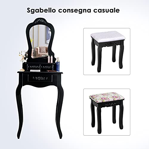 GOPLUS Toeletta Trucco, Design 2 in 1, con
