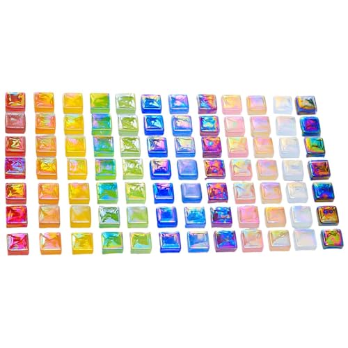 Azulejos de mosaico de vidrio para manualidades - 1100 Piezas De Material Artístico De Vidrio Irisado Multicolor | Suministros De Mosaico | para decoración de interiores del hogar, proyectos de
