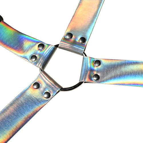 Mens Rainbow Bulldog Harness Belt Adjustable Body Chest Harness Belt Costume Accessories4