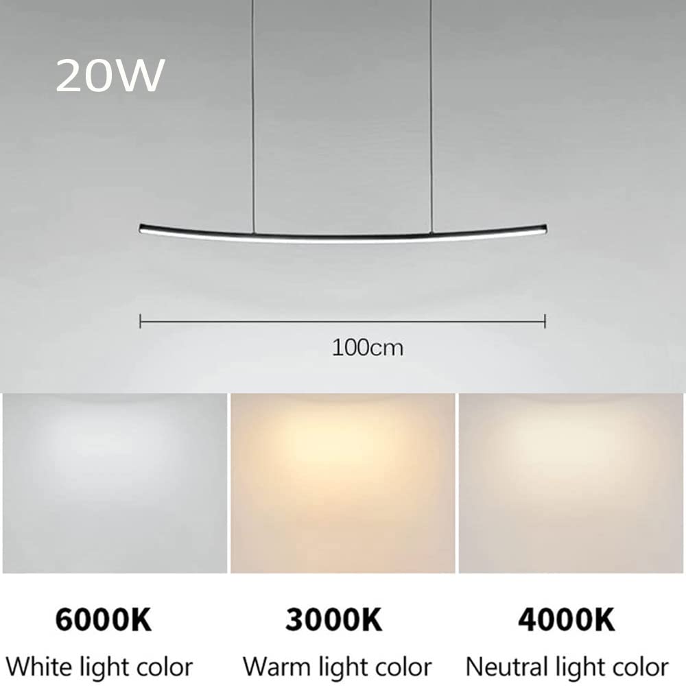 Nowoczesne ściemnialne oświetlenie wiszące LED do kuchennej wyspy, liniowy żyrandol LED, regulowana wisząca lampa wisząca LED do stołu jadalnego, salonu, baru