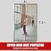 (2-Pack) 4 ft x 7 ft Plastic Zipper Door Dust Protector (Red Zippers) - Heavy-Duty Plastic Sheeting with Zipper Door Dust Protection - Easy to Install and Remove - Includes 3 cm x 10 m Gaffer Tape