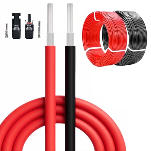 Câble solaire 10AWG 4mm² rallonge cuivre avec connecteurs pour panneau photovoltaïque