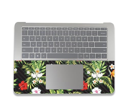 Image of MightySkins Carbon Fiber Skin Compatible with Microsoft Surface Laptop Studio 2 (2023) Full Wrap Kit - Dark Hibiscus | Protective, Durable Textured Carbon Fiber Finish | Made in The USA