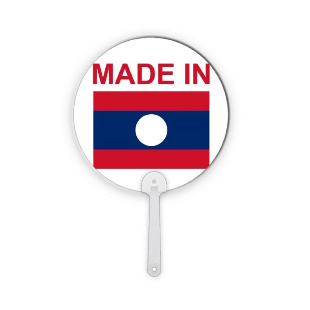 Éventail rond en plastique Laos Country Love objet décoration artisanale murale