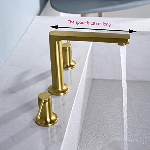 Robinet de salle de bain or brossé et noir à double commande pour une routine bien-être unique - 3