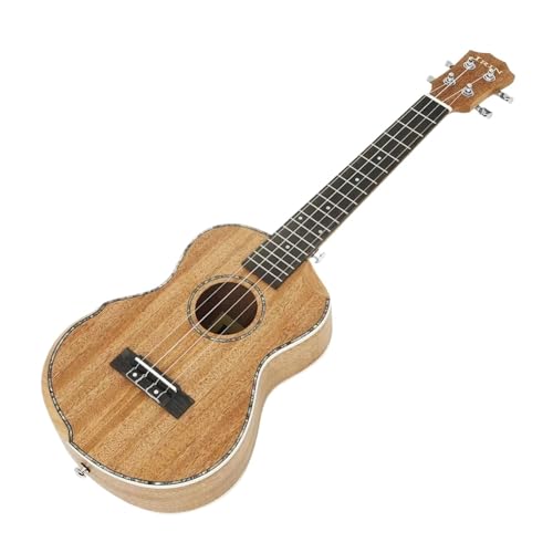 Ukulélé ténor en acajou instrument acoustique 66 cm avec bordure colorée pour débuter