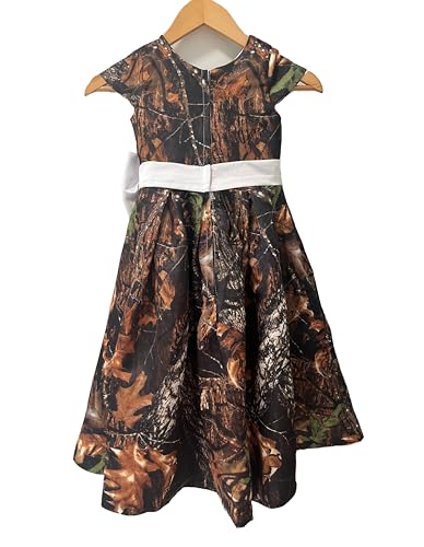 YINGJIABride Camo Special Occasion Pageant Dresses Flower Girl Dress with Cap Sleeve2