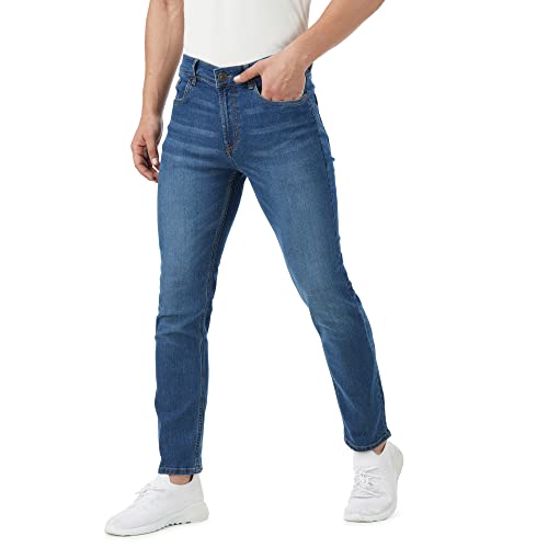 Image of INKD Men's Stretchable Regular Fit Contrast Stitch Jeans