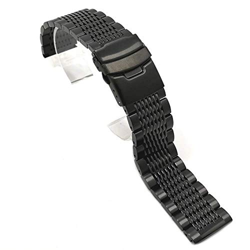 Bracelets de montre 18mm 22mm en acier inoxydable avec boucle classique argent