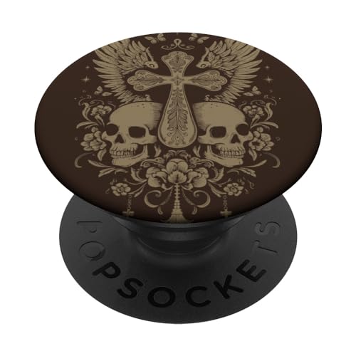 Emo Y2K Grunge Aesthetic Goth Skull Cross Gothic Butterfly PopSockets PopGrip Interchangeable