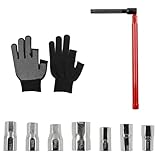 Anhoer 10x Standhahnmutterschlüssel Set Standhahnschlüssel Wasserhahn Montagewerkzeug 8-17mm Armaturenschlüssel Bodenhahnschlüssel-Steckschlüssel für Waschbeckenarmatur Sanitärinstallationen