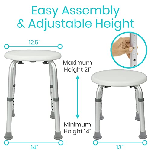 Vive Shower Stool - Bath Tub Bench - Bathroom Safety And Shaving Seat Benches - Adjustable, Heavy Duty And Lightweight For Elderly, Senior, Handicap And Disabled (1) #TOP4