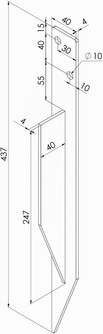 TRIBECCO Juego de 4 anclajes para suelo, 437 mm, galvanizados en caliente, anclajes estables para clavar, para torre de juegos, columpios, casas de juegos y construcciones de jardín
