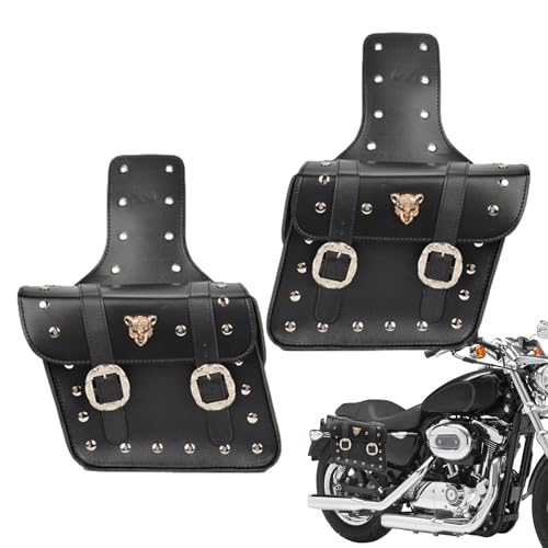 Sacoches pour moto tout terrain étanches en cuir PU durable