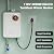 Tankless Water Heater Electric, 110V 3000W Hot Water Heater Under Sink, Portable On Demand Instant Water Heaters with Digital Display, 1/2" NPT, Easy to Install for Camping Kitchen RV