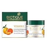 Biotique Vitamin C Correcting and Brightening Non Greasy Face Cream for All Skin Types, 50g | Younger Looking Nourished & Bright Skin | SLS & Paraben Free