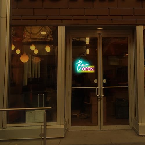Bar Open Neon Sign Dimmable Led Open Sign for Wall Decor USB Powered Light Up Sign for Business LightNight Club Beer House Bar Pub Man Cave Party Club Decor(9.84" * 14.96") by Fespcj - Image 3