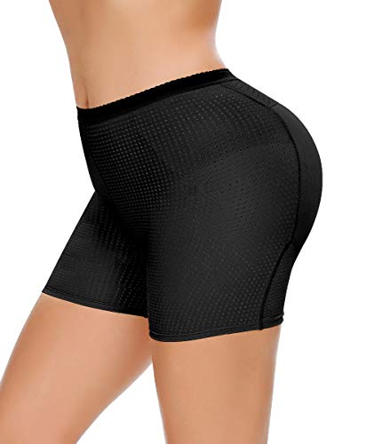 Ningmi Womens Butt Lifter Seamless Hip Enhancer Underwear Booty Fake Padded Shaper Boyshorts Black #TOP7