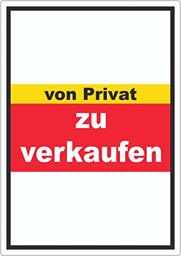 zu verkaufen von privat Aufkleber mit Text Werbeaufkleber hochkant A2 (420x594mm)