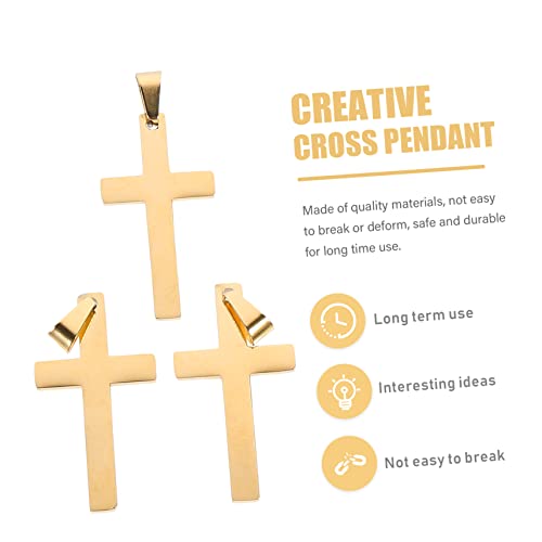 NOLITOY 15 Pçs Pingente De Cruz De Metal Pingente De Cruz De Metal Artesanato Cruz De Metal Para Art