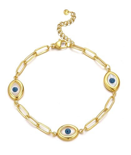 Evil Eye Bracelets for Women Gold Bracelet Stainless Steel Jewelry Mother Day Christmas