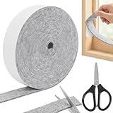 1 Rolle Filzband Selbstklebend - 6m x 2cm x 0.4cm Filzgleiter Selbstklebend, Klebefilz Möbelfilz und Eine Schere, Filz Grau Filzstreifen Selbstklebender für Möbel Stühle Kondensationsabsorber Fenster
