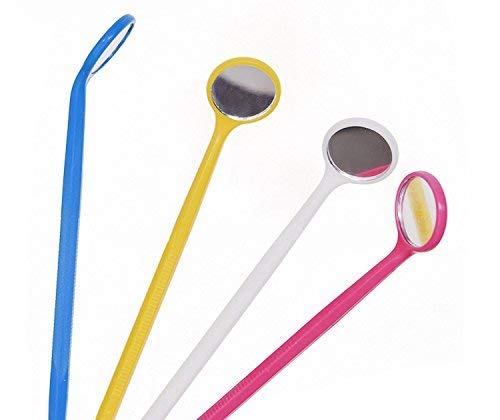 Mike Dental Lot de 100 miroirs jetables colorés en plastique