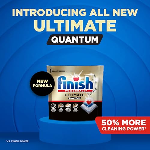 Image of Finish Ultimate Quantum Dishwasher Pods, New & Improved Formula, Dishwasher Detergent Dish Soap, Removes Burnt-On & Dried-On Stain, Degreasing & Scrubbing Power, Fresh Scent, 47 Count