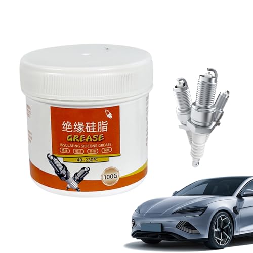 Grasa dieléctrica para la aplicación en vehículos de motor, 100 gramos, resistente al agua, silicona aislante, grasa dieléctrica de silicona, para juntas tóricas, polos de batería, bobinas de