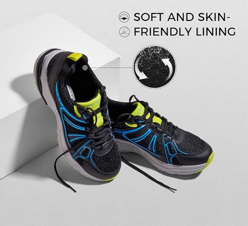 LUCKY STEP Men's Mesh Breathable Fashion Sneakers Non Slip Comfortable Running Shoes Lightweight Casual Workout Tennis Shoes3