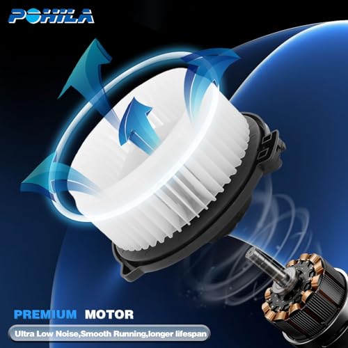 Image of 700005 Front AC Heater Blower Motor Fan Compatible with 2001 2002 2003 2004 2005 Honda Civic, 2002-2006 CR-V, 2003-2011 Element, 2001-2005 Acura EL, Replace# 75736, 79310-S5D-A01