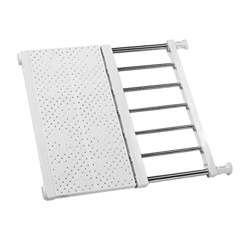 Cabilock 1 Pc Acabado del Compartimento del Armario Estante Separador De Armario Separador De Armario Ropero Estante De Armario Extensible Ajustable Acero De Alto Carbono Zapatero