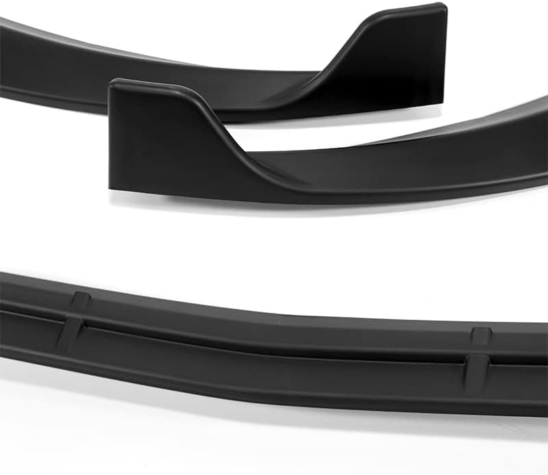 Front Bumper Spoiler Lip fit for Compatible with 2015-2018 Mercedes C-Class W205 Base Matt Black Front Bumper Spoiler Lip