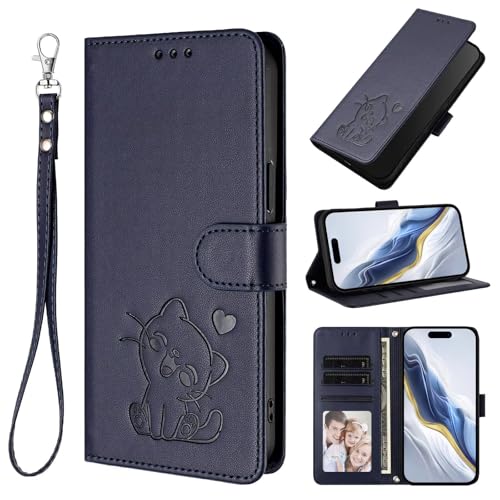 Funda para Samsung Galaxy S9 Plus, diseño de gato en relieve, resistente a los golpes, piel premium, funda tipo libro, billetera, tapa con ranuras para tarjetas, función atril, para Samsung Galaxy S9