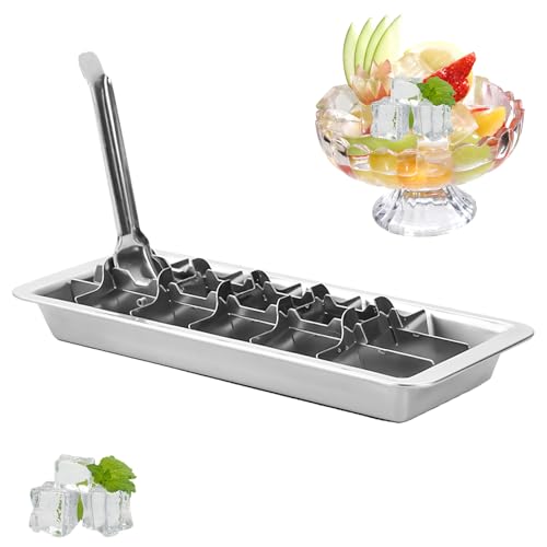 Missmisq Cubiteras Para Congelador - Fabricador de Hielo Retro - 18 Metal Desmontable Diseño Retro Fácil Liberación Para Cócteles Champagne Café Bebidas