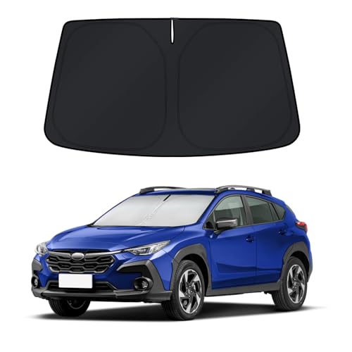 Car Sun Shade for 2018-2024S-ubaru Crosstrek Accessories Windshield Sunshade Cover Front Window Shade Custom Fit Crosstrek Sun Visor Protector Foldable Blocks UV Rays
